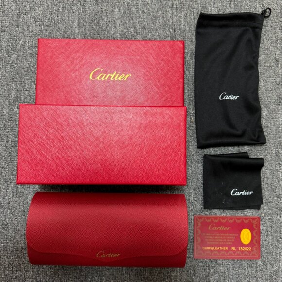 Cartier Rimless Sunglasses – Gold Frame Purple Gradient Lenses - Picture 6 of 6